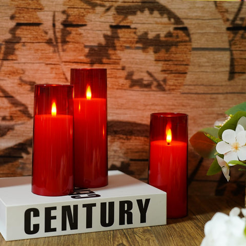 Kakoya candle with 3D wick creates realistic mood lighting.