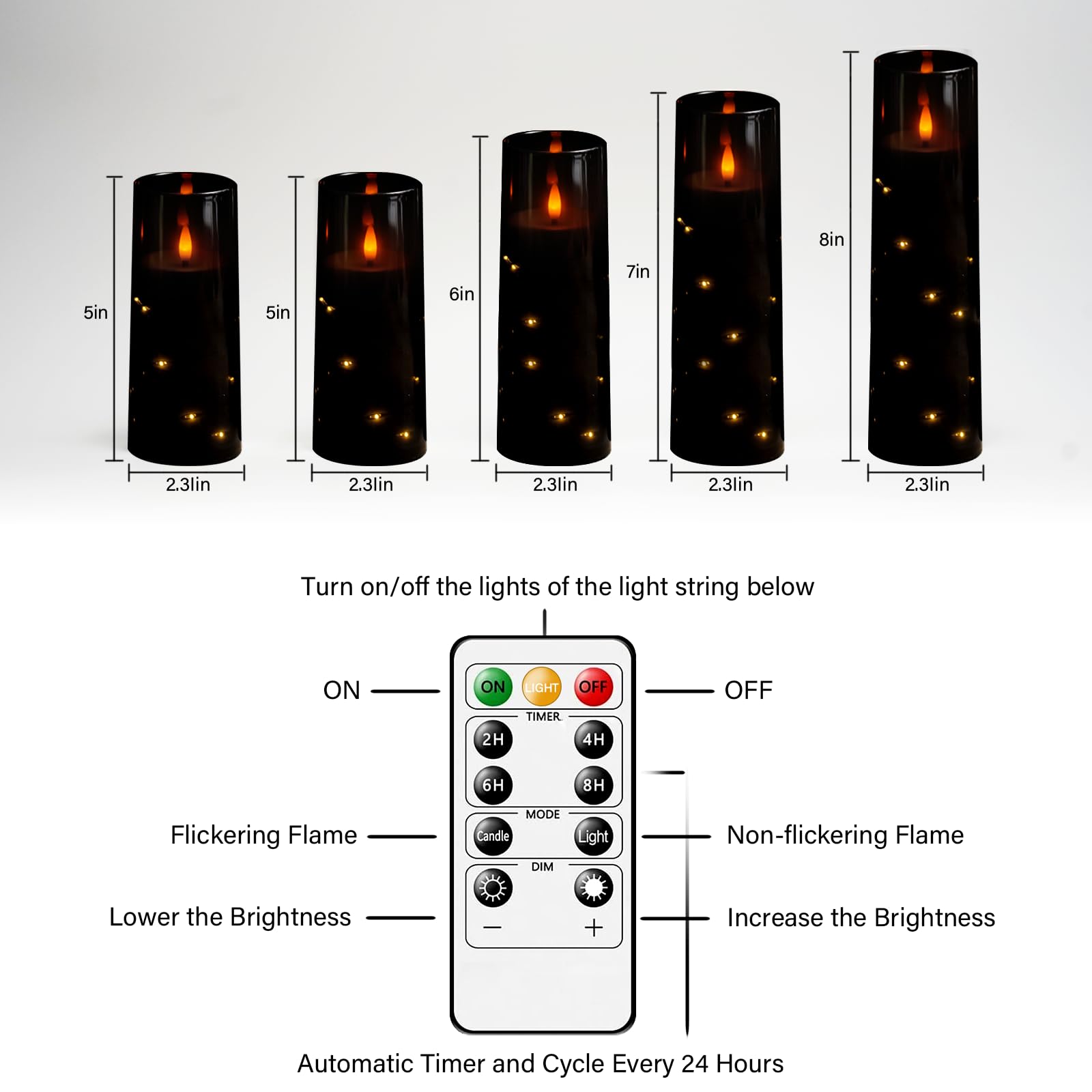 kakoya timer candles automatically switch on and off for convenience
