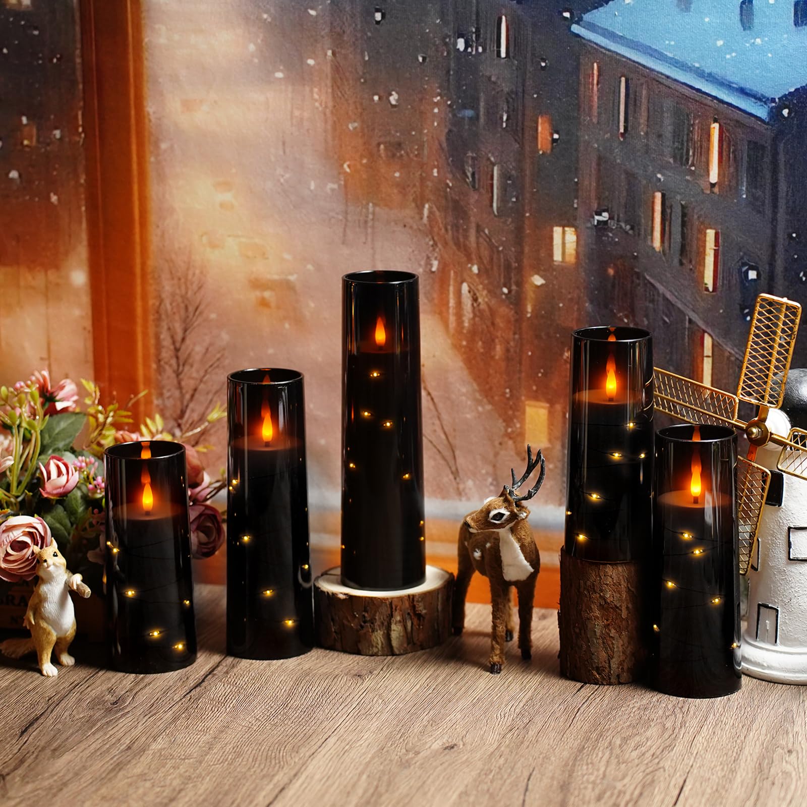 kakoya five-piece set offers varied heights for versatile decor
