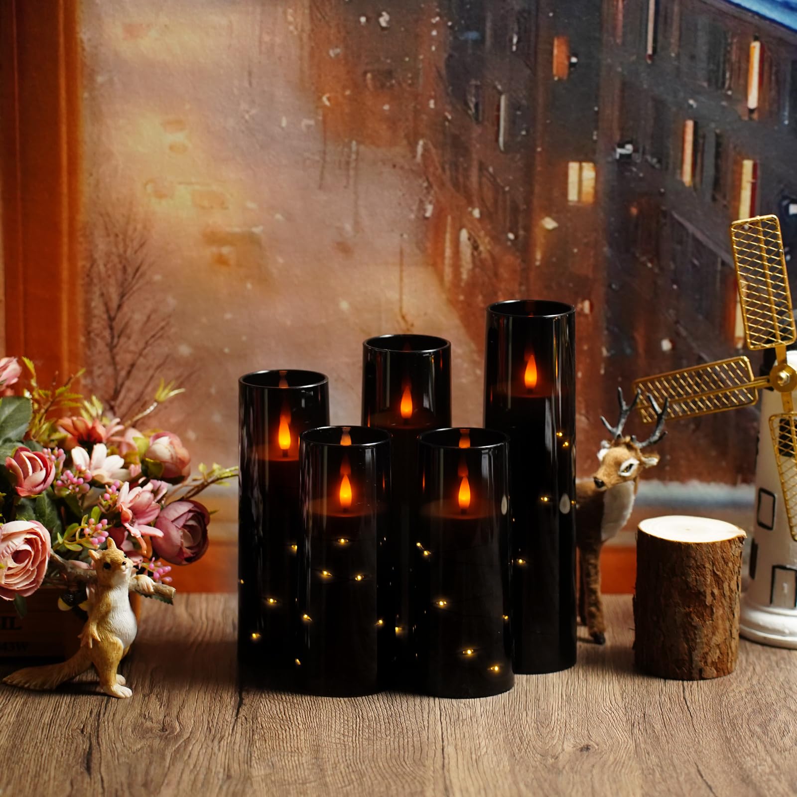 kakoya wedding and dinner setups glow safely without flames