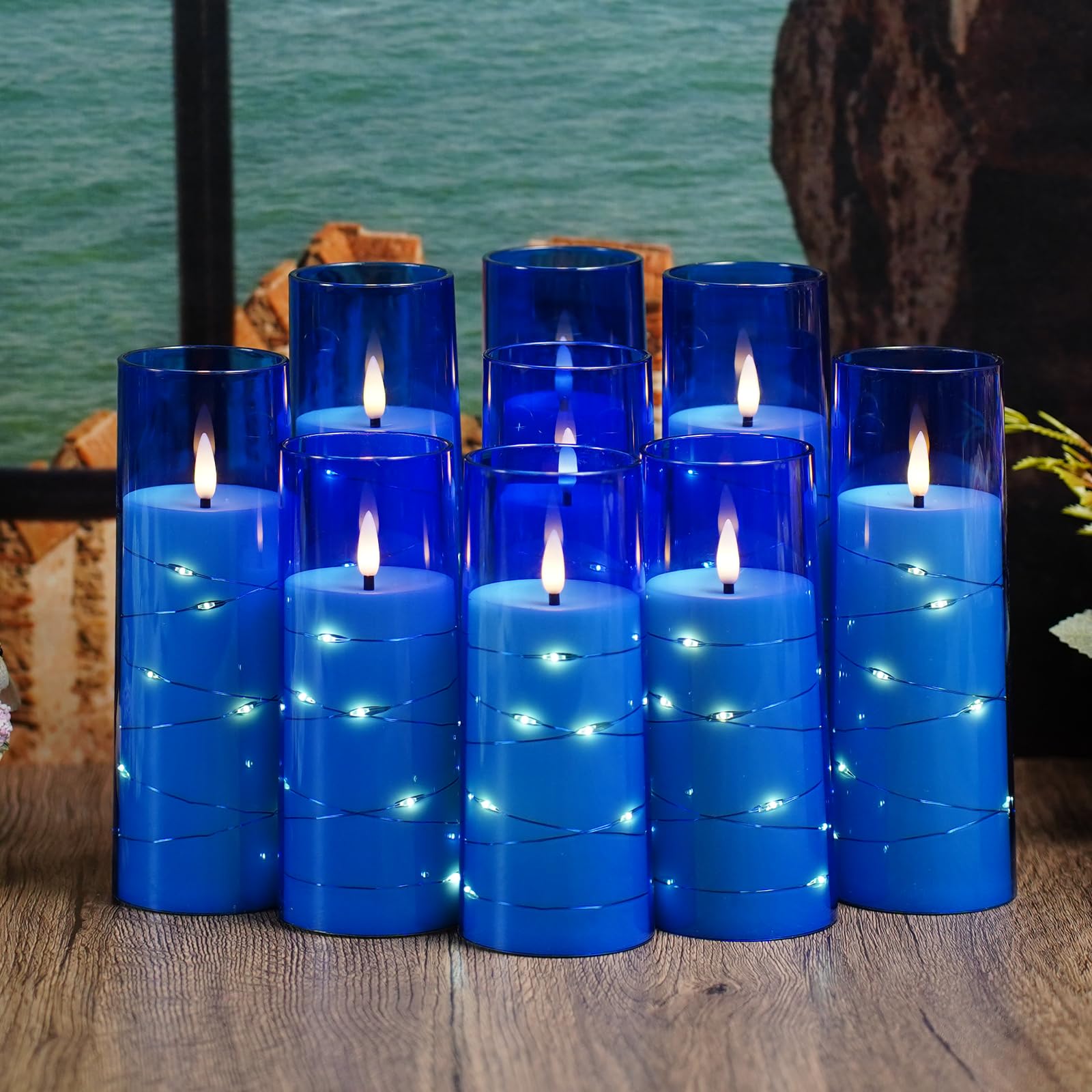 Kakoya 9-pack creates warm, romantic lighting for dinners and holidays.