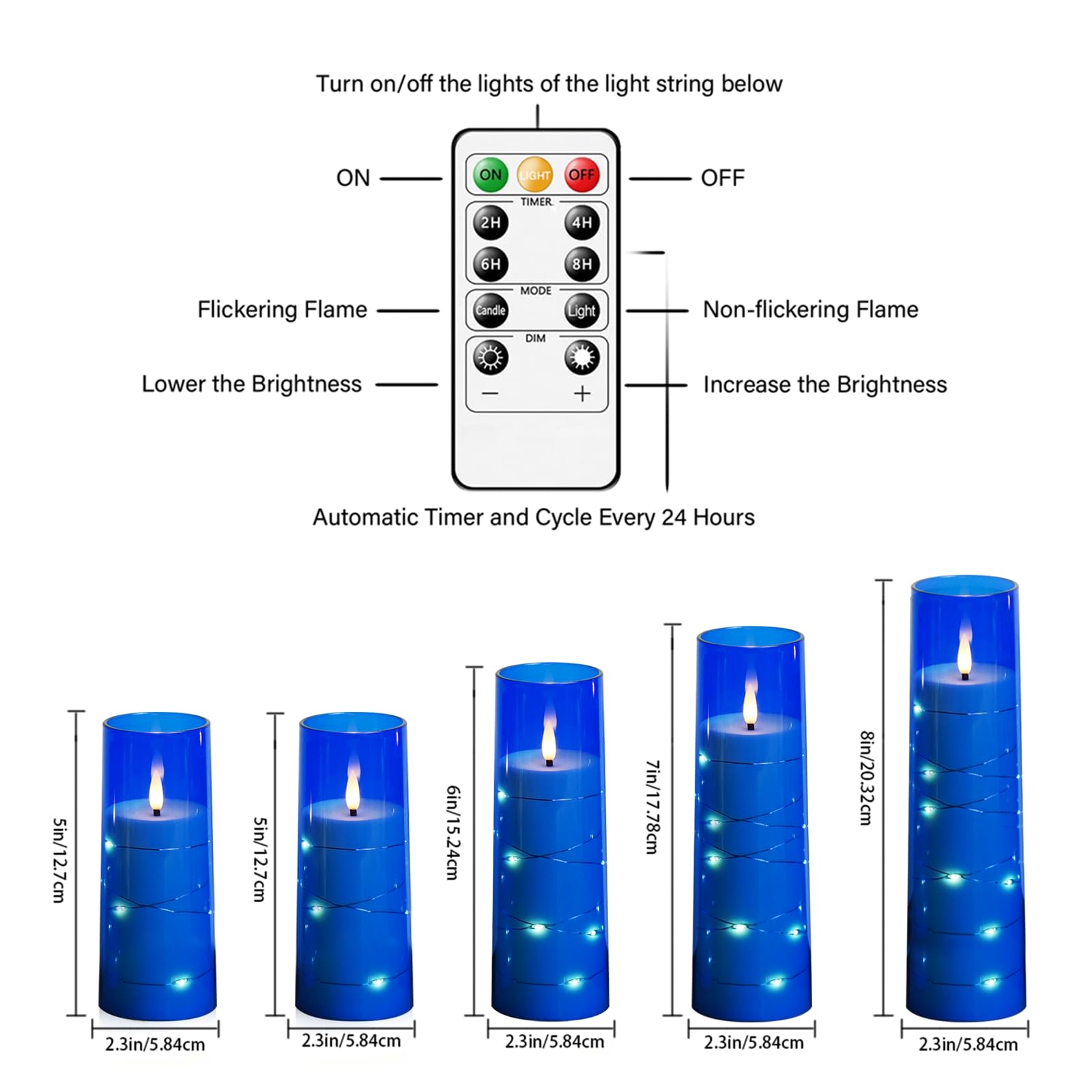 Kakoya five-piece blue set with timer for effortless mood lighting