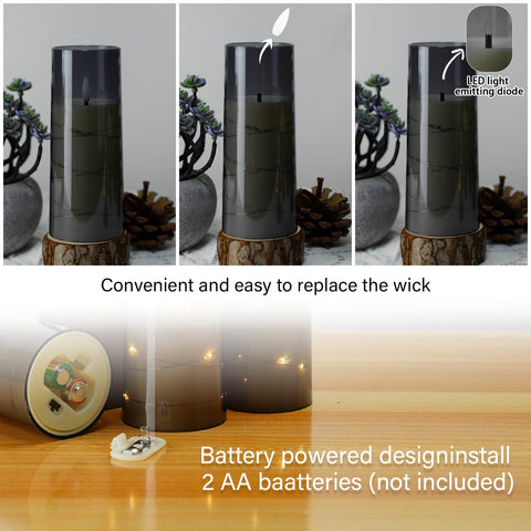 Kakoya safe acrylic shell flameless candles offer family-friendly ambiance