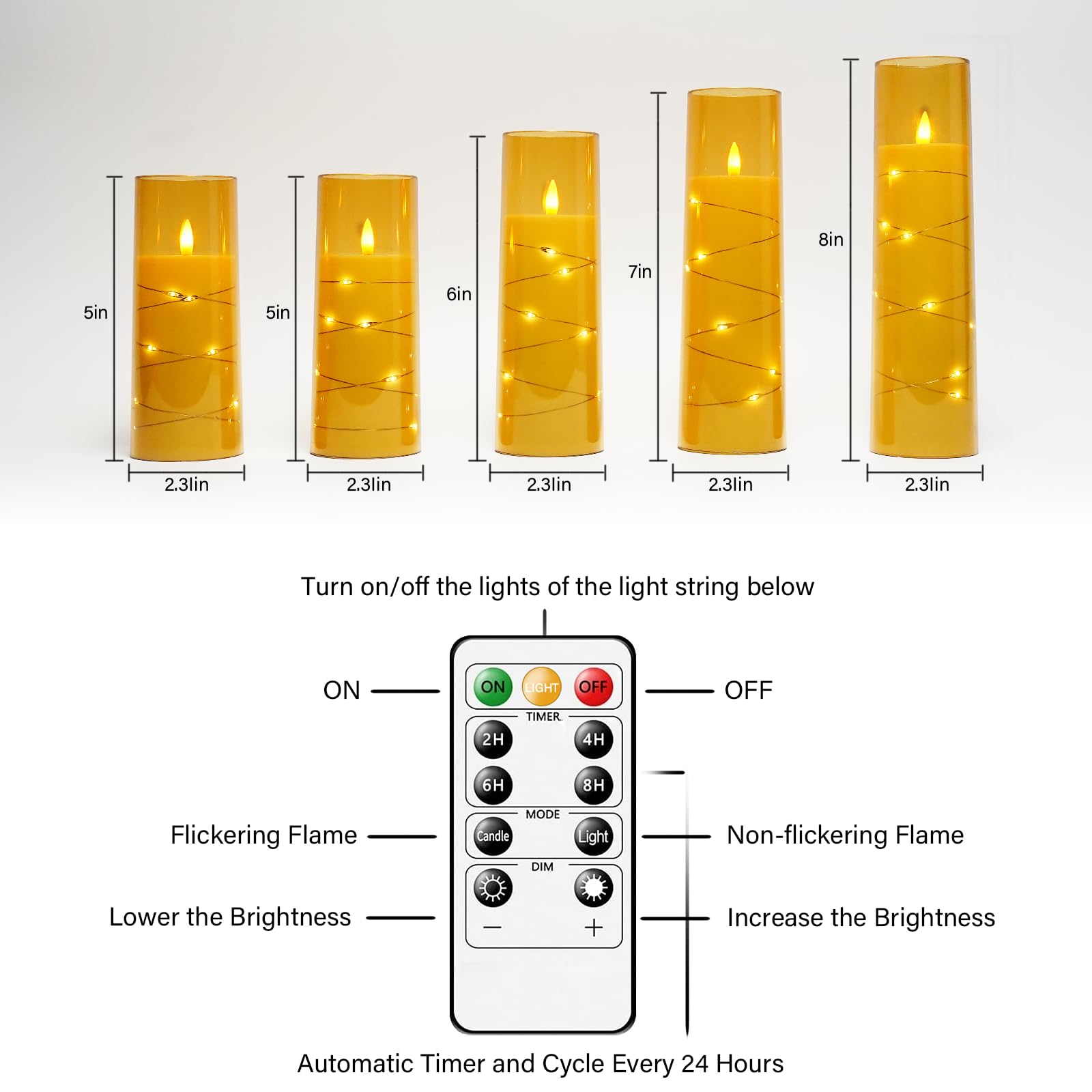 Kakoya candles with timer enable hands-free daily on/off