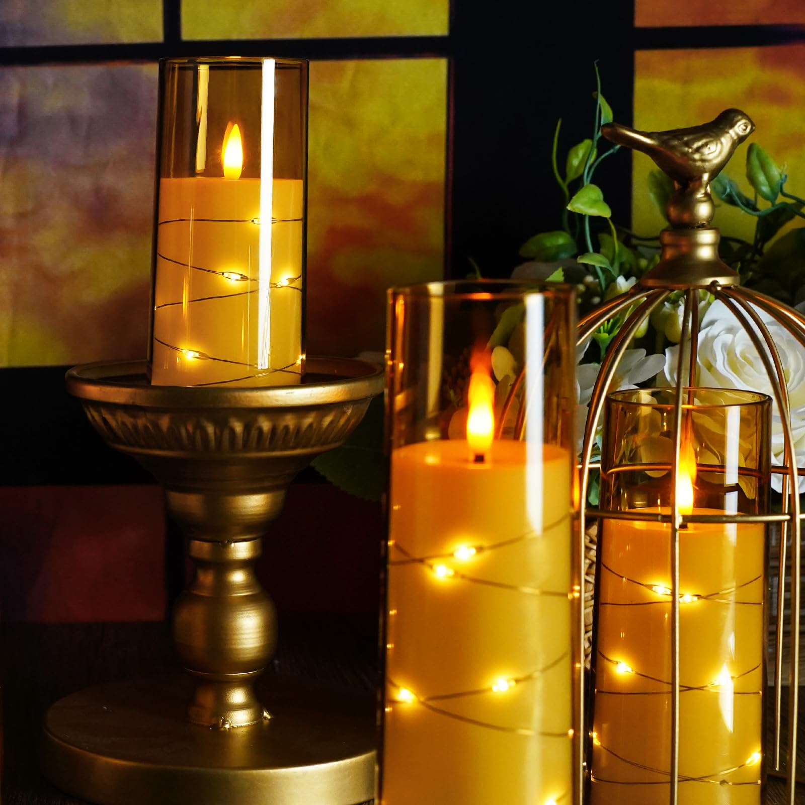Kakoya wedding centerpiece candle adds safe, sophisticated glow