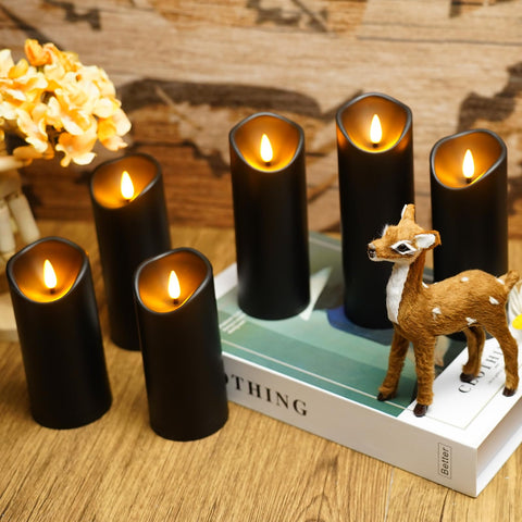 Kakoya LED pillar candles with remote control for easy mood lighting.