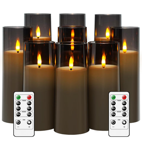 Kakoya pack9 flameless candles with remote for safe, long-lasting ambiance.