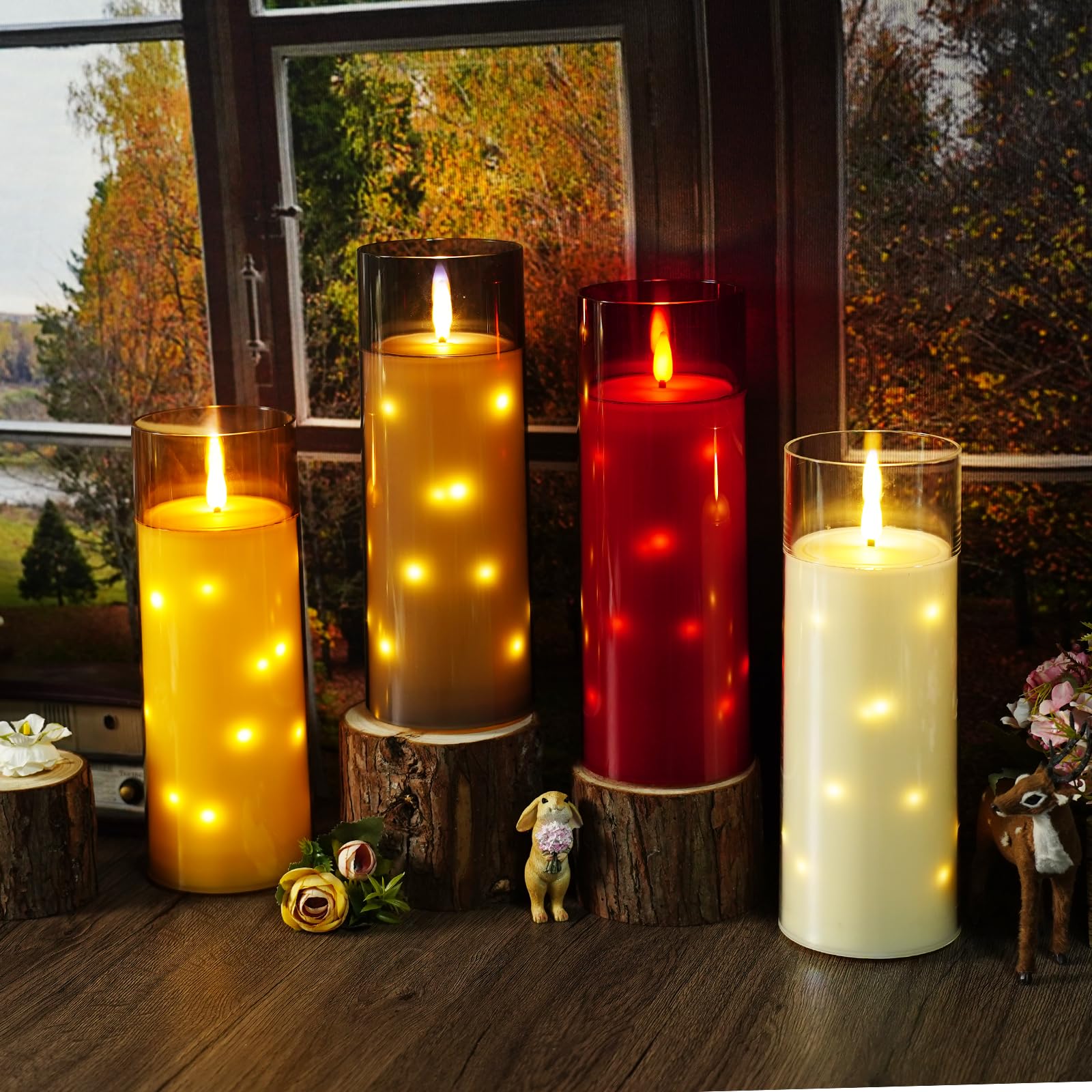 Kakoya ivory candles ideal for patios and porches.