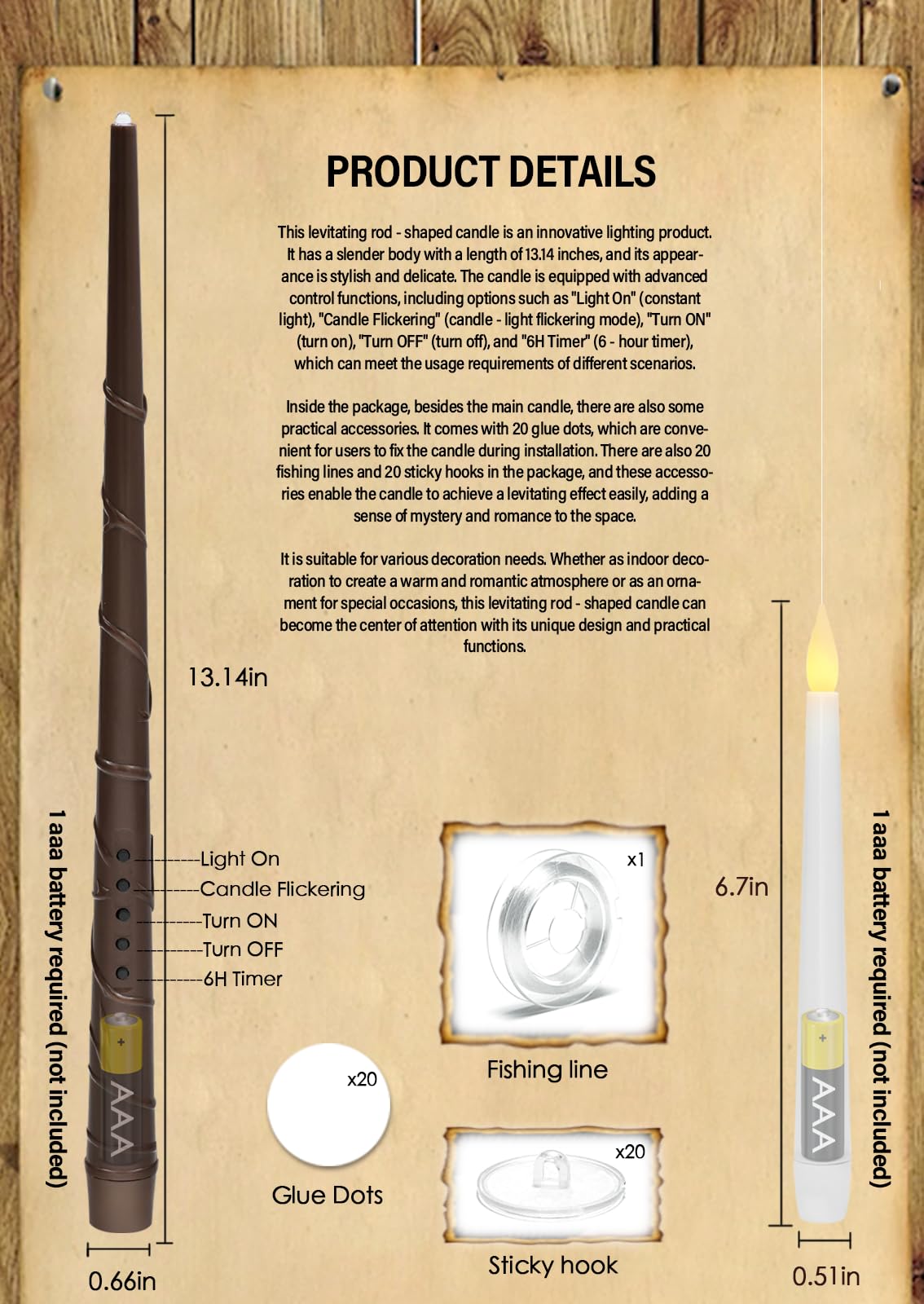 Kakoya realistic flicker LED flame mimics real candlelight safely.