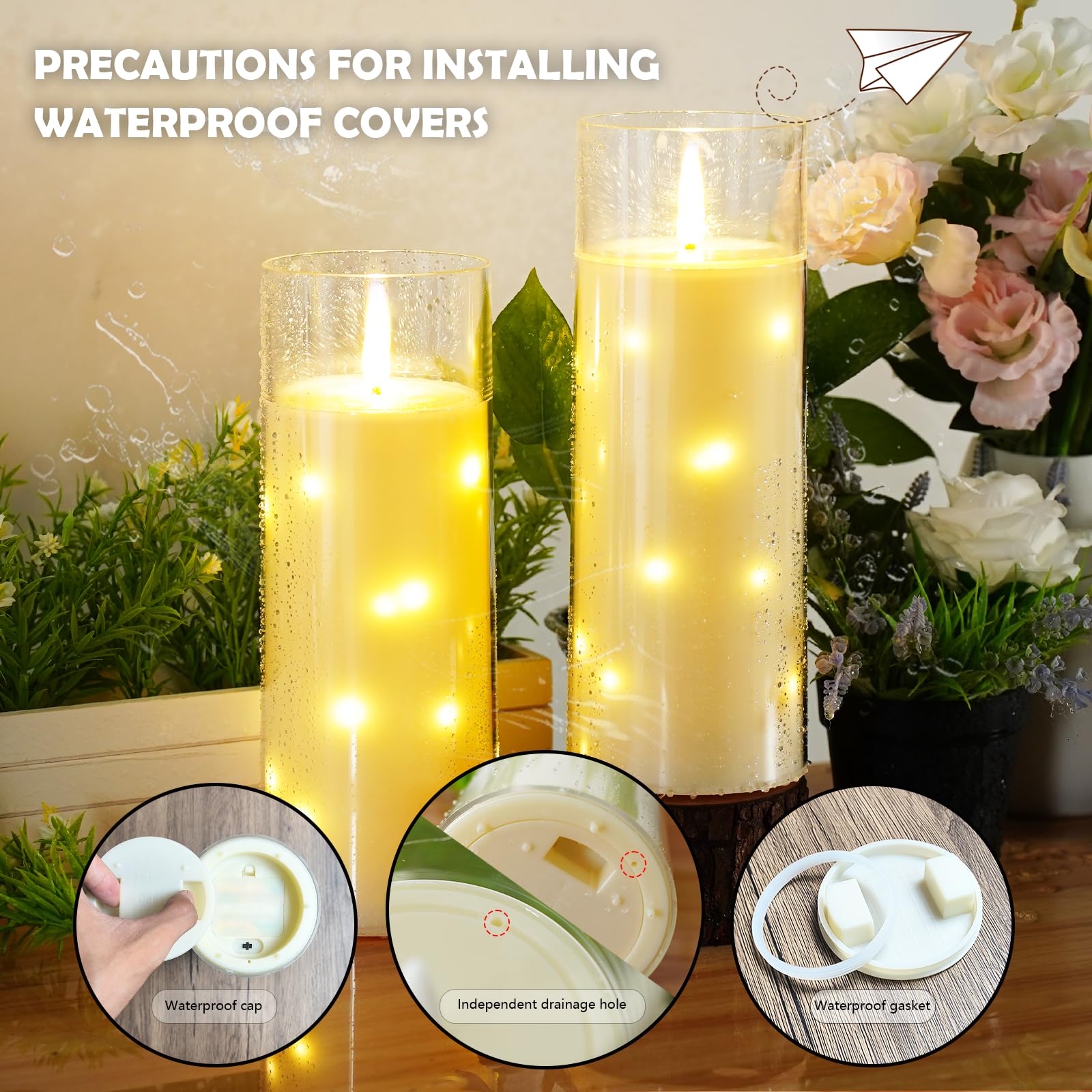 Kakoya waterproof outdoor candles withstand rain and humidity.