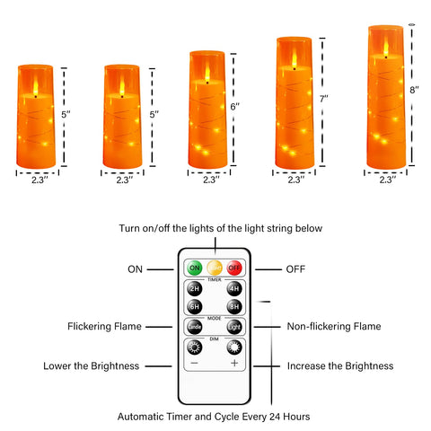 Kakoya wedding candles provide romantic, safe centerpiece lighting.