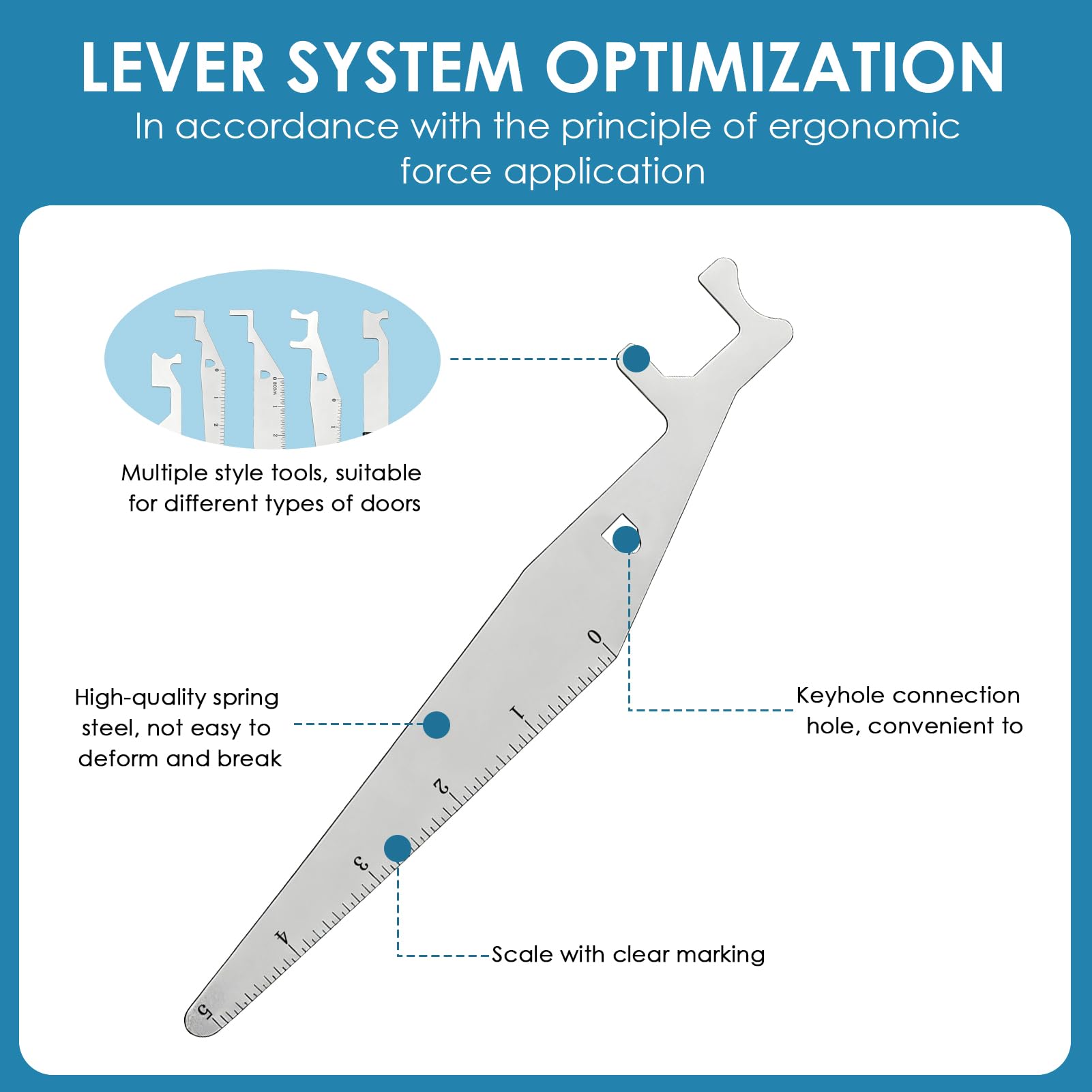 KAKUPPA lever tools with measurement markings up to five inches for precise prying.