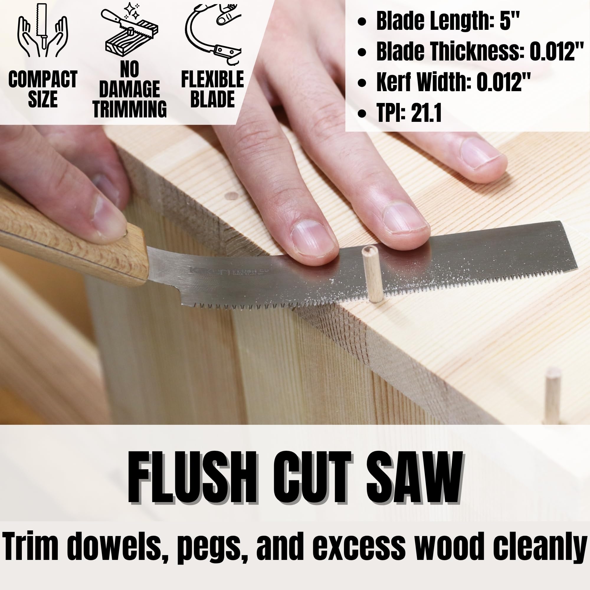 KAKURI canvas roll case keeps all four saws organized and portable.
