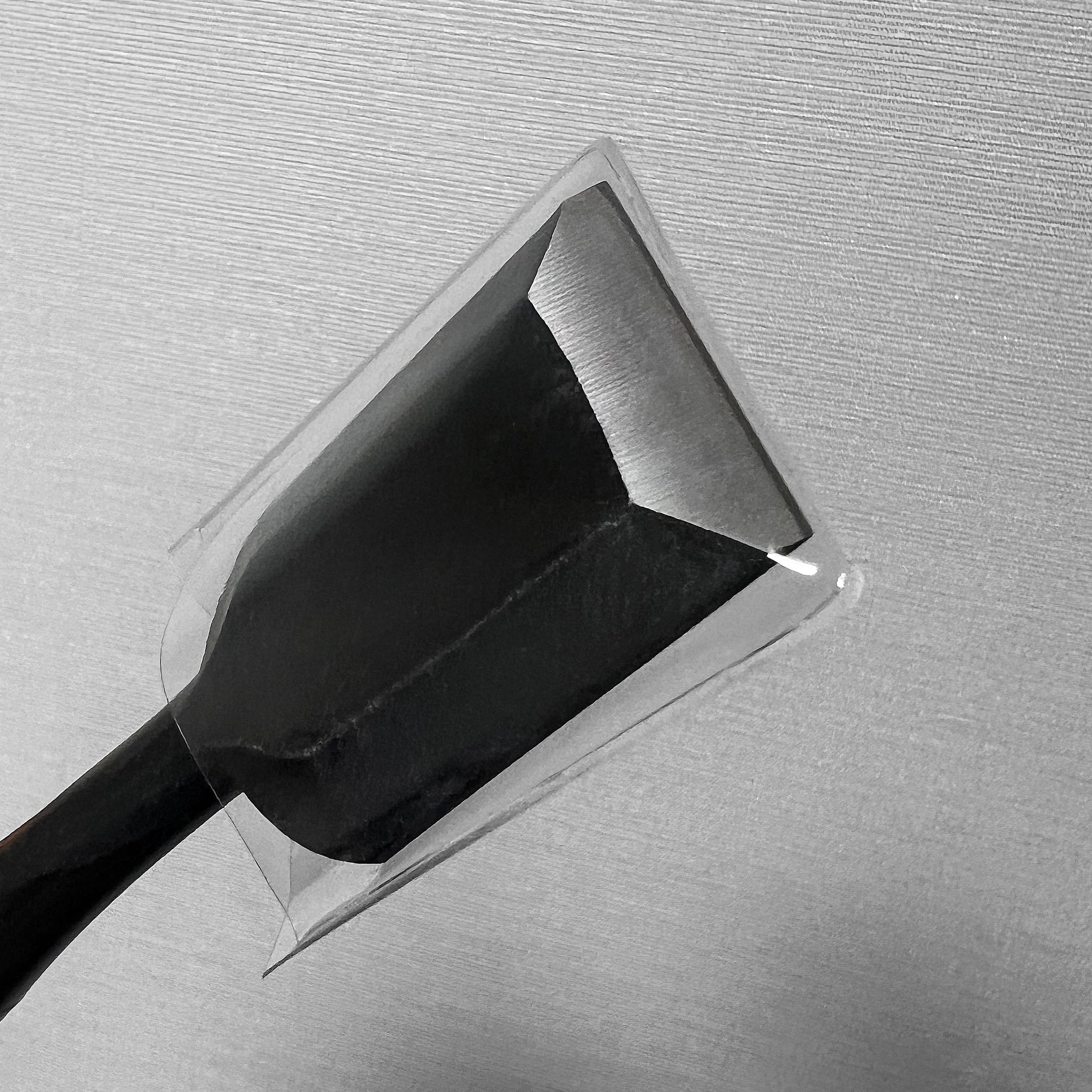 KAKURI chisel being struck with a hammer for mortising