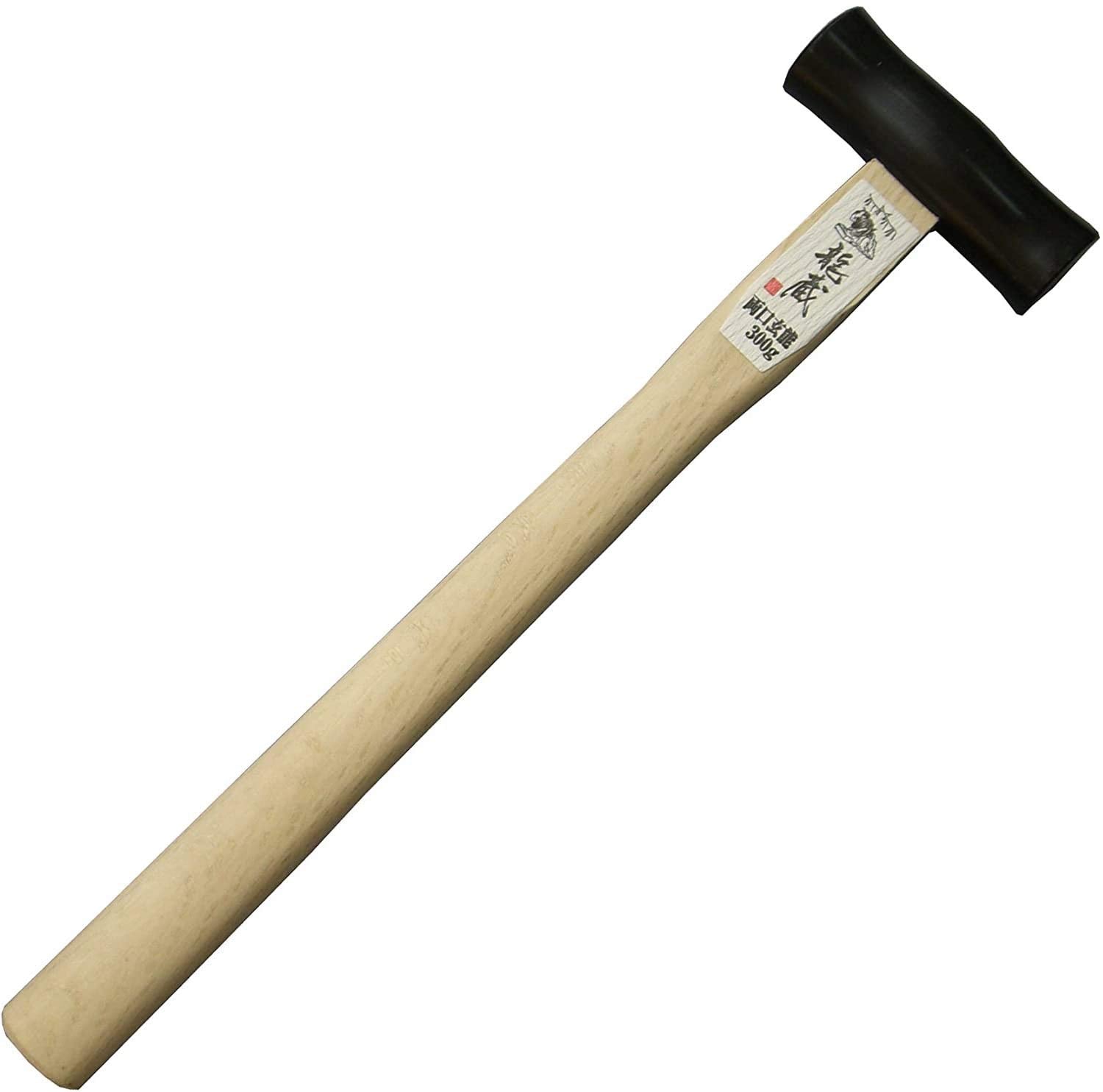 KAKURI Genno hammer with wood handle for comfortable grip during woodworking.