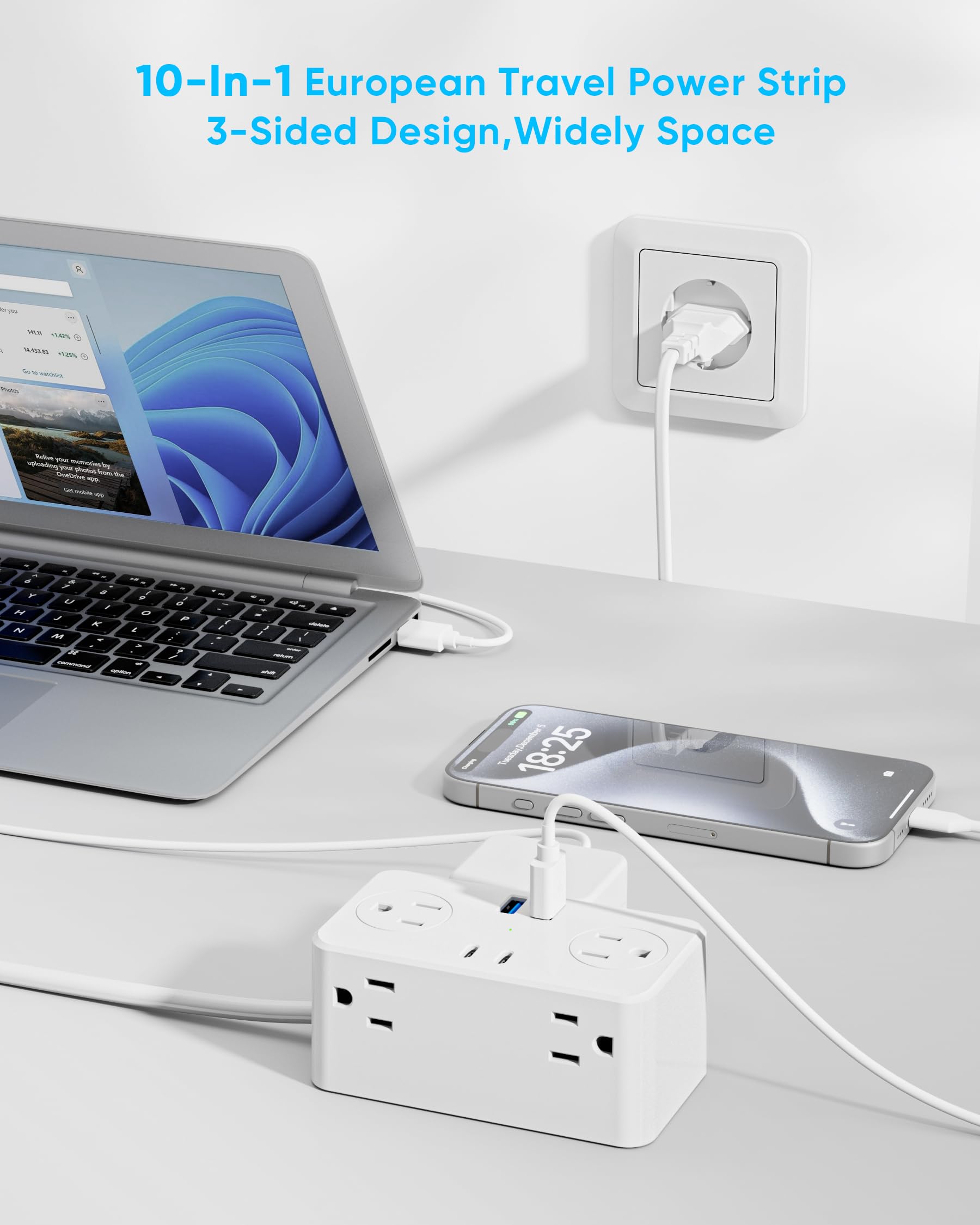 Kakyanill setup supports charging multiple devices at once across ports.