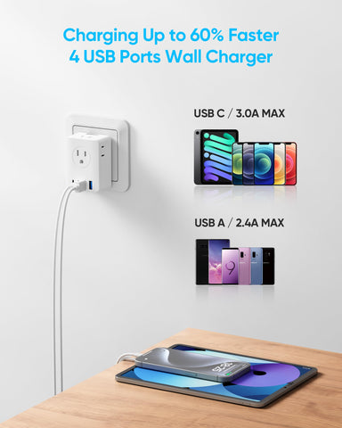 Kakyanill Type-C/G/E/F plug kit compatible with major European sockets.