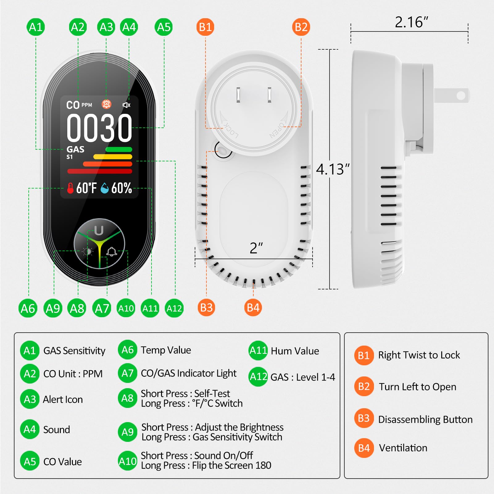 Kalawen 4-in-1 detector packaging and setup tips for immediate use