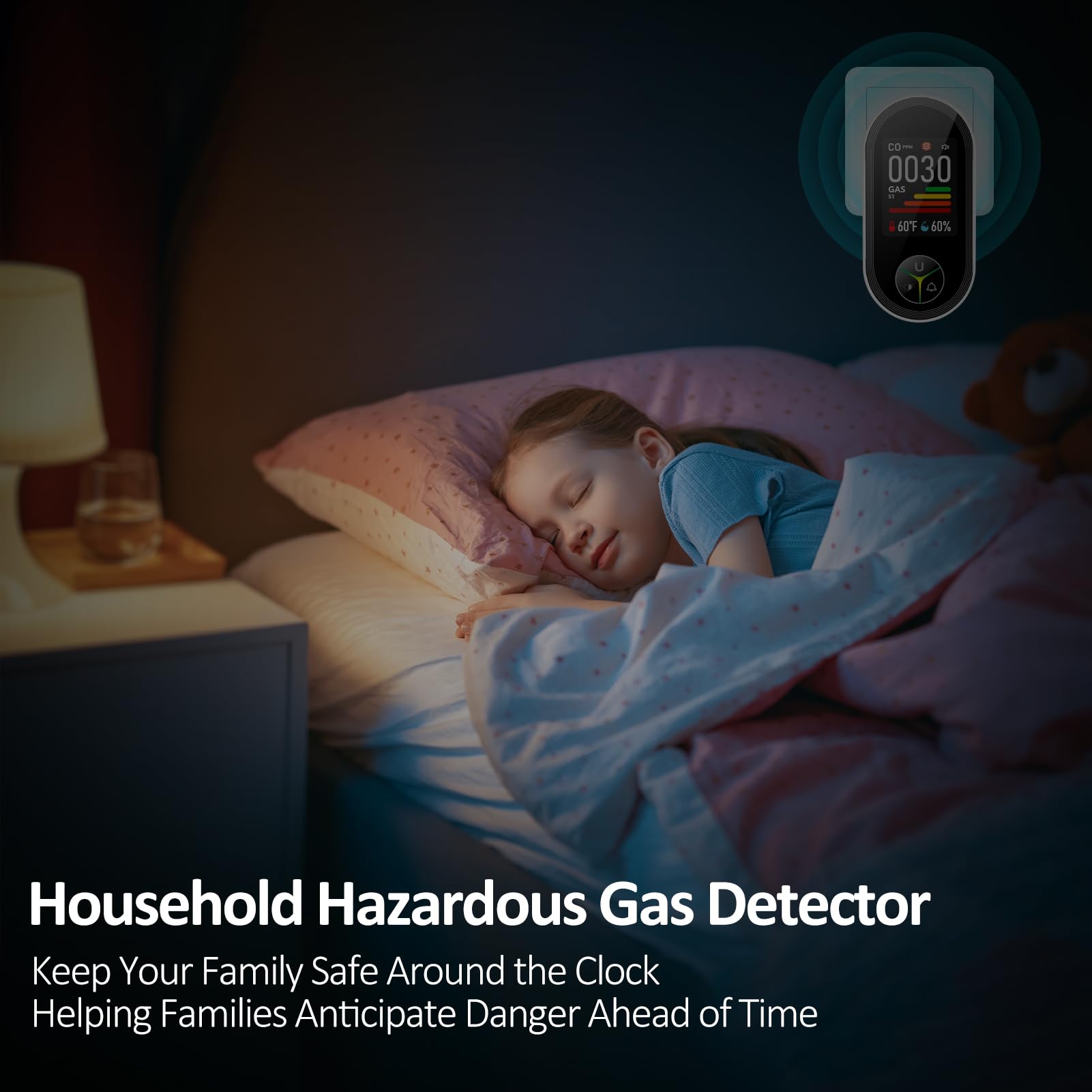 Kalawen 4-in-1 detector suitable for kitchens, bedrooms, and living rooms