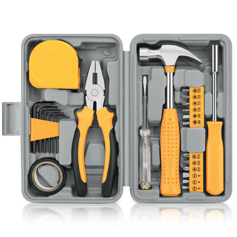 KALIACHO 24pc tool kit in storage case for quick home repairs