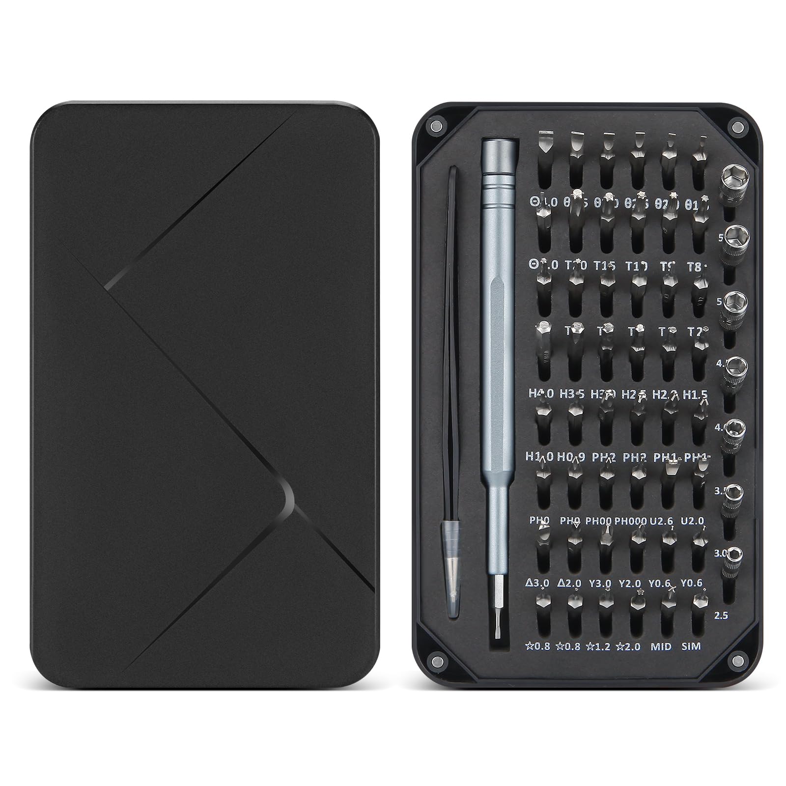 KALIACHO 58-piece set with magnetic tip and organized case.