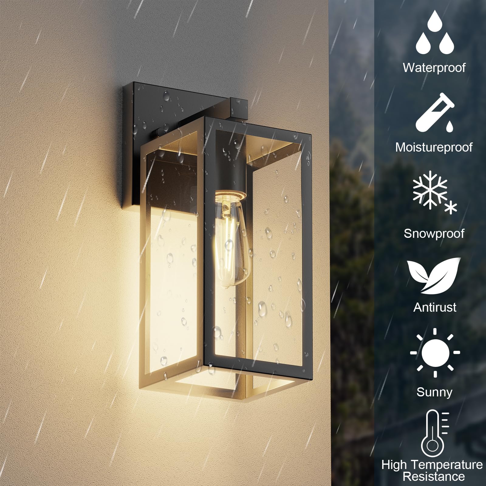 Kalium clear glass shade highlights bulb glow with elegant clarity.