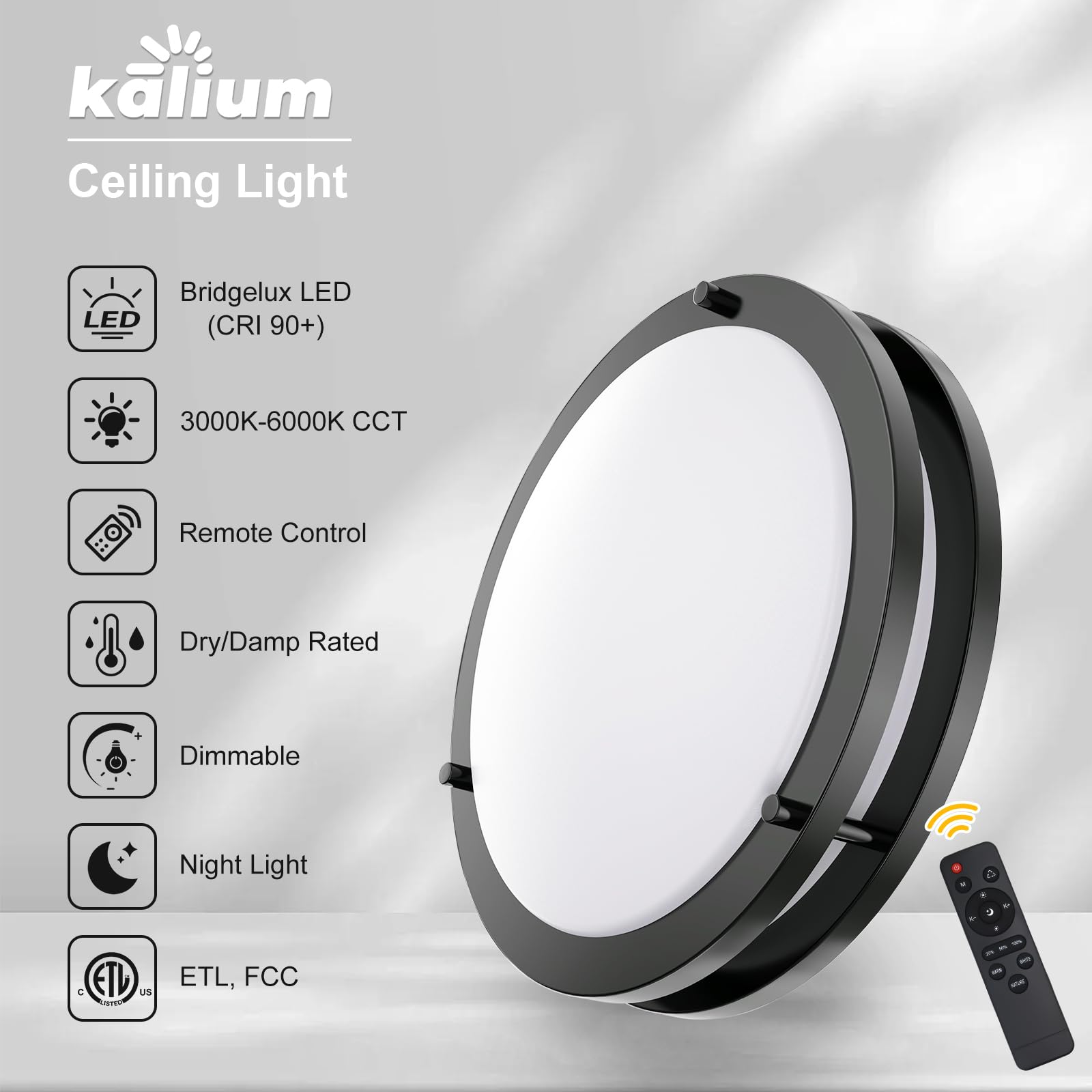 Kalium kitchen ceiling light with high CRI for true color rendering