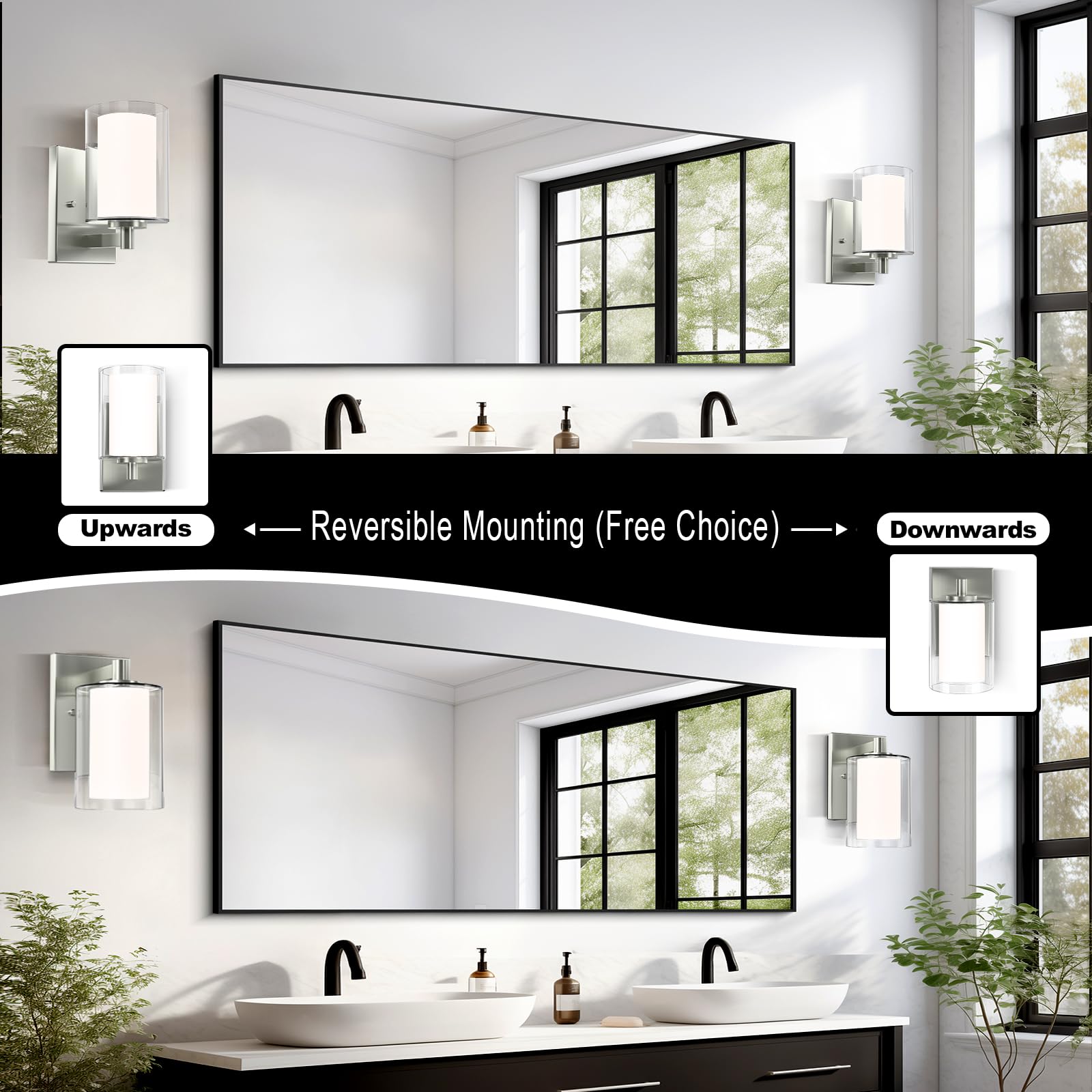 Kalium wall sconce with E26 base compatibility enables versatile bulb choice