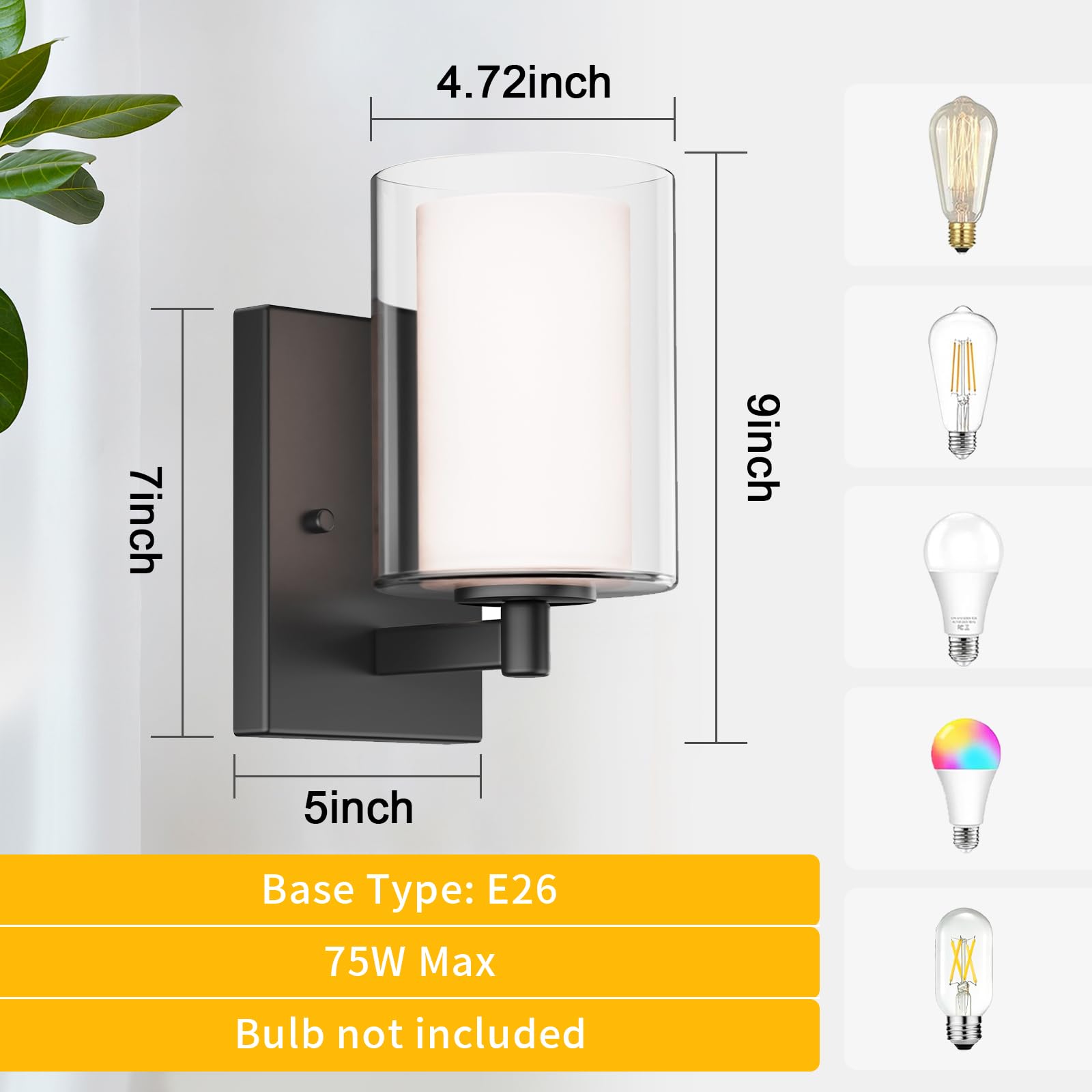 Kalium wall light ready for dimming with compatible dimmer switch