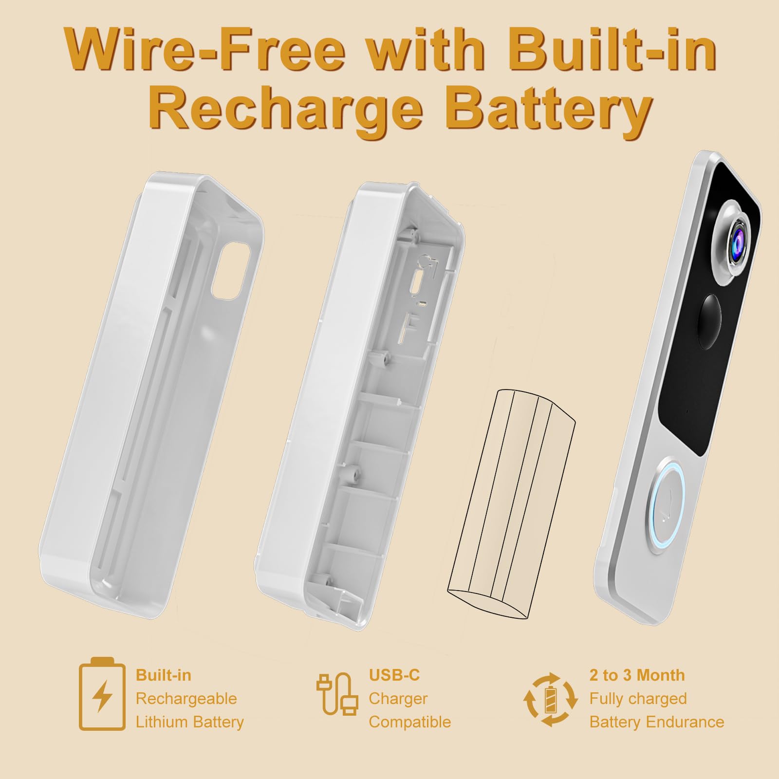 KAMEP battery life lasts 1–2 months per charge