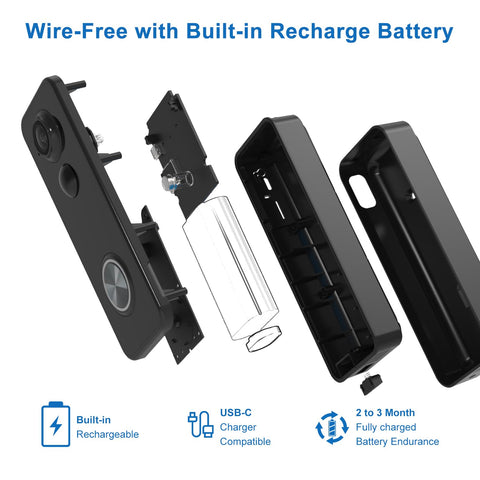 KAMEP rechargeable battery lasts weeks between charges