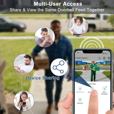 KAMEP family sharing lets everyone view doorbell footage via the app