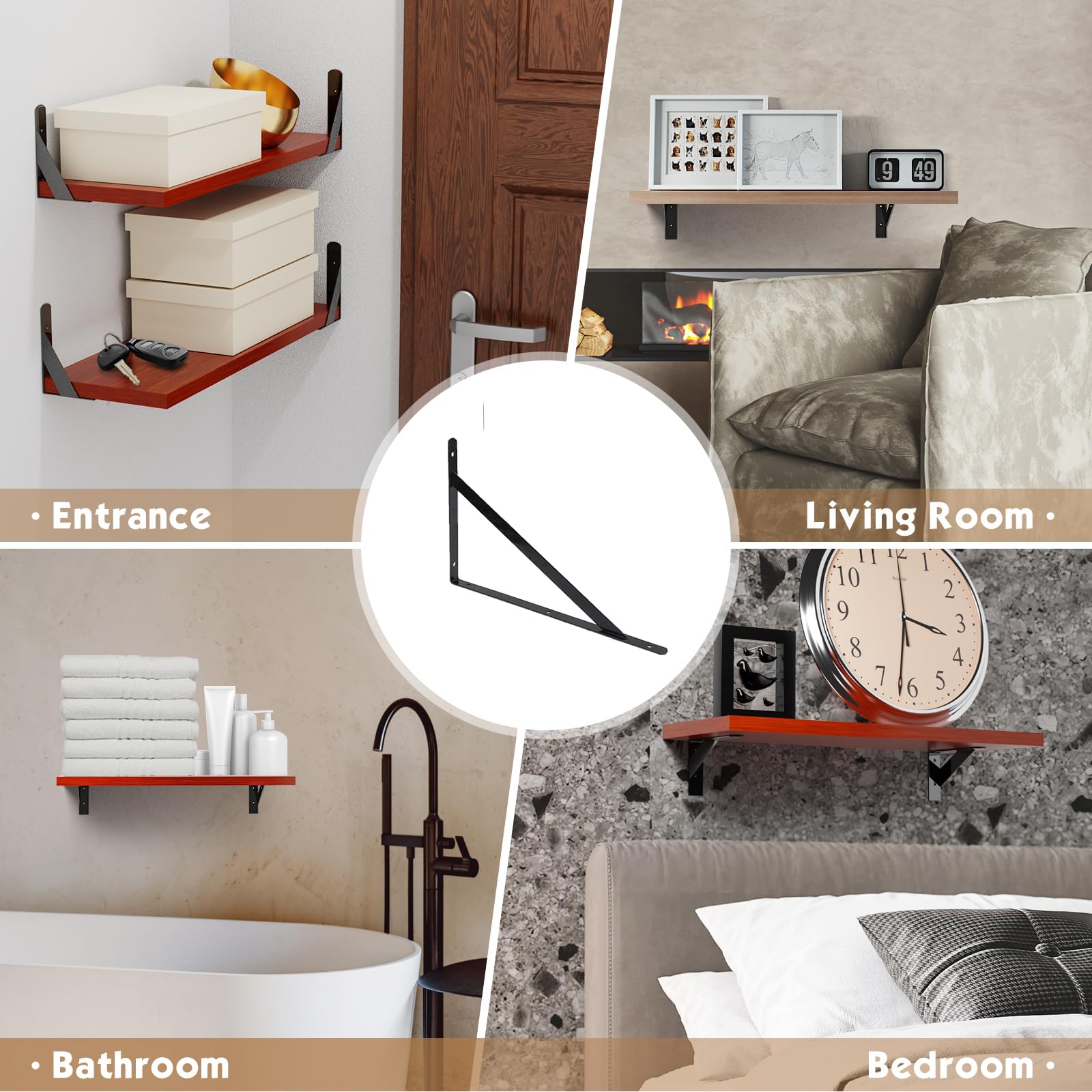 Kamiaha easy-install brackets ideal for kitchens and garages