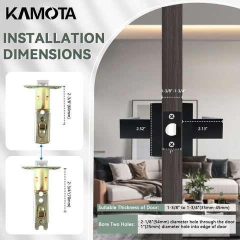 KAMOTA reversible door lever for both left and right hand openings.