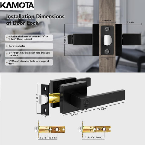 Side view of KAMOTA matte black lever with ergonomic grip for comfortable use