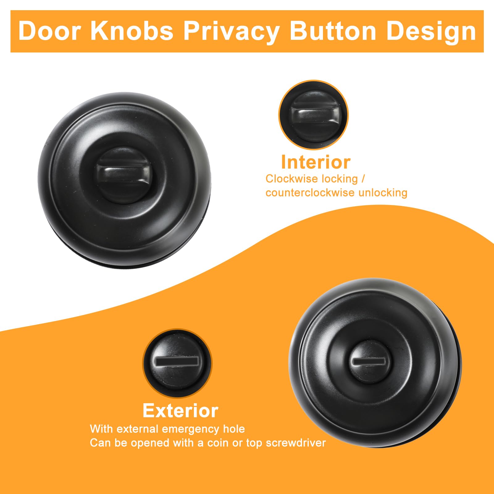 KAMOTA privacy knob inside rotary lock for seamless privacy control