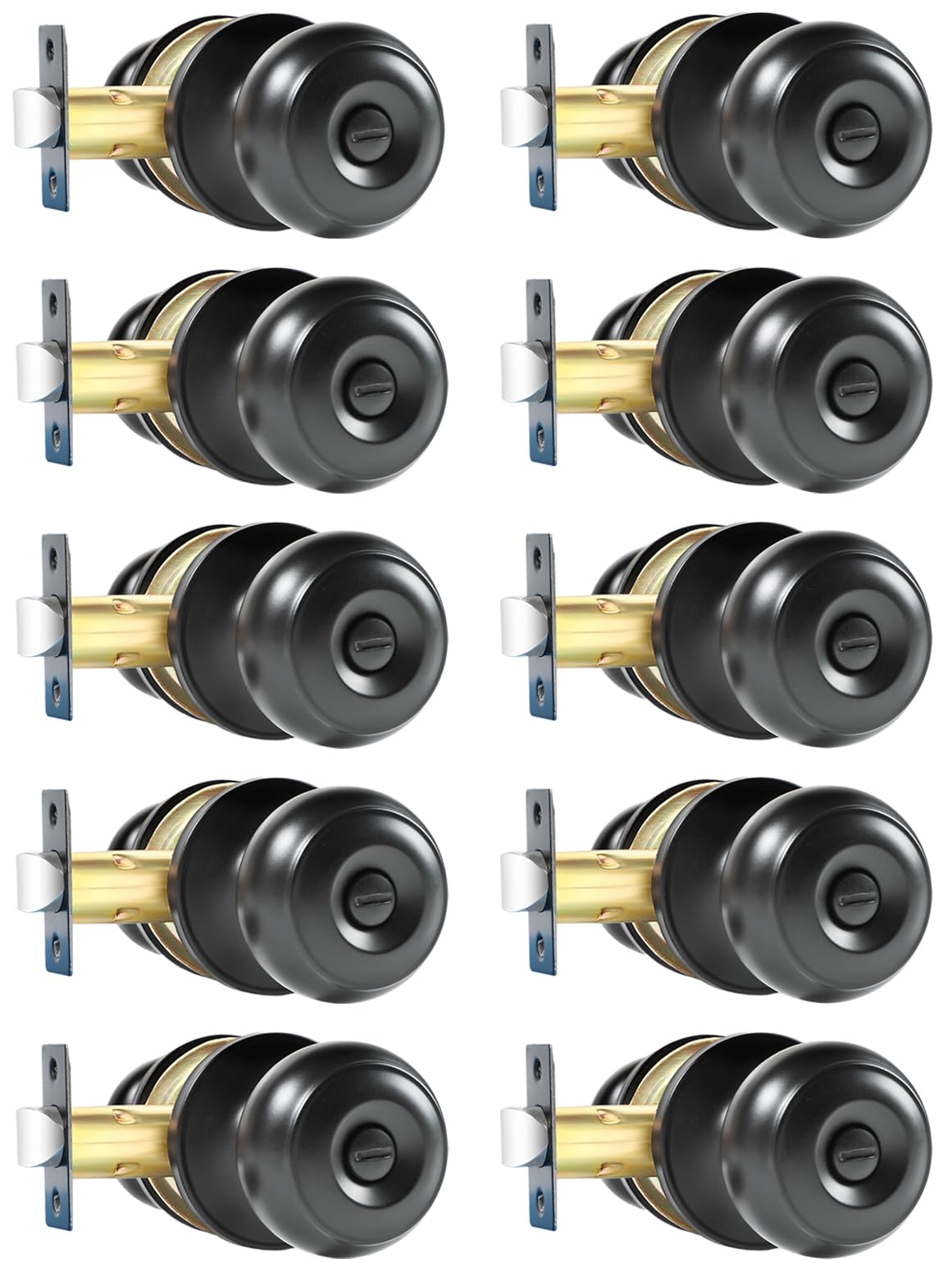 KAMOTA privacy knob matte black pack for versatile bedroom and bathroom privacy
