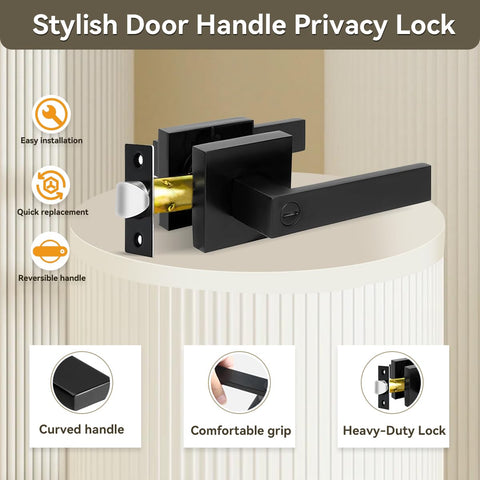 KAMOTA privacy lever with quick installation using included screws