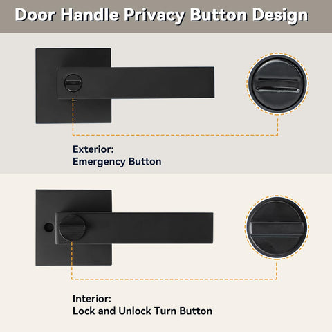 KAMOTA reversible door lever design for left or right-handed installation