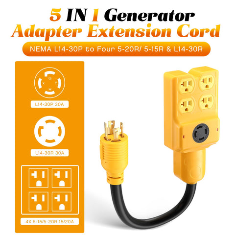 Kanayu locking connector provides secure L14-30P to L14-30R connection for outdoor reliability