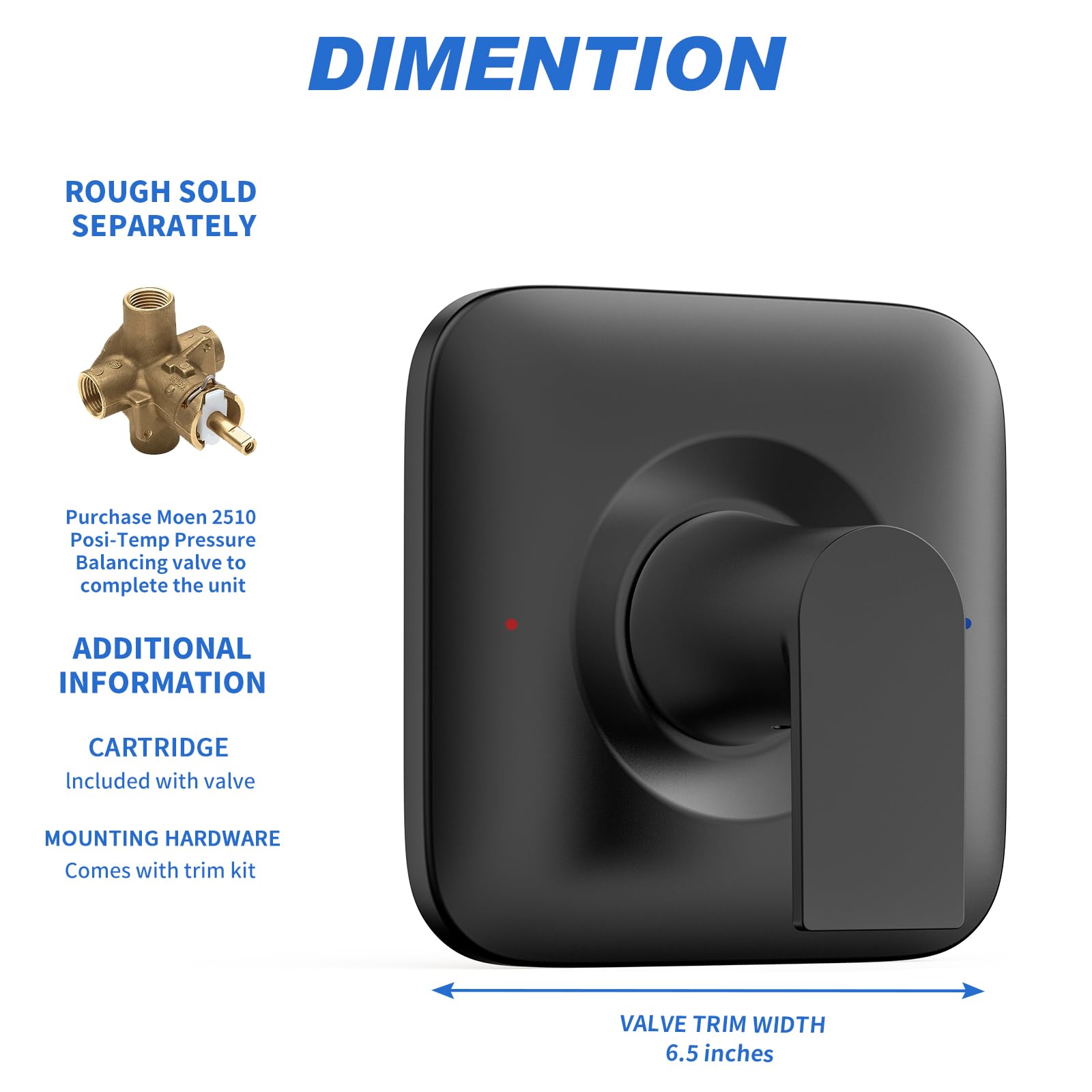 KANDENT compatibility with Moen valves 2510 to 2590 for easy replacement