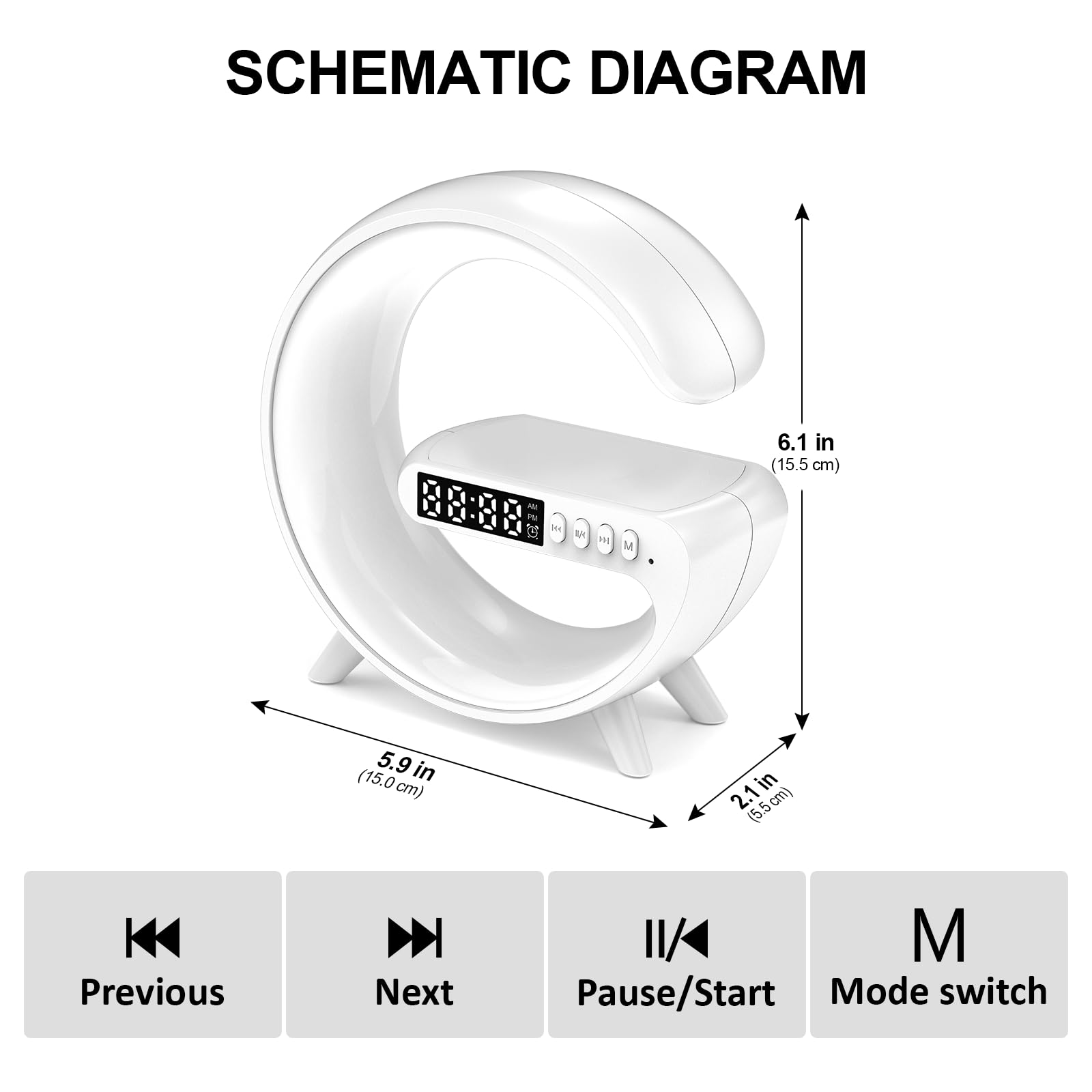 Kangtaixin Wake Up Light Clock Bluetooth speaker adds ambient bedroom audio