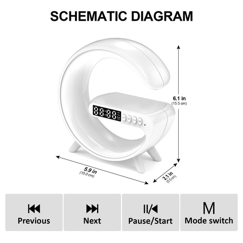 Kangtaixin Wake Up Light Clock Bluetooth speaker adds ambient bedroom audio
