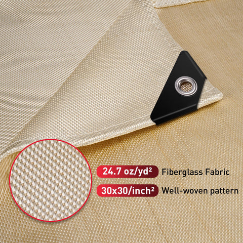 Kanhiro welding blanket folds compactly for quick job-site storage.