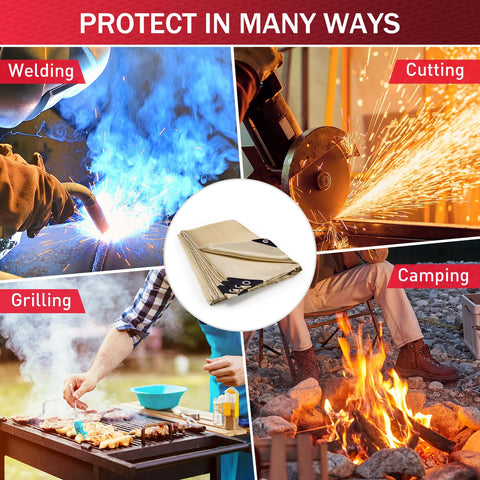 Kanhiro welding blanket protects floors and surfaces during welding tasks.