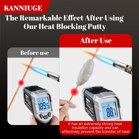 KANNIUGE reusable heat barrier putty supports plumbing and HVAC safety in tight spaces.