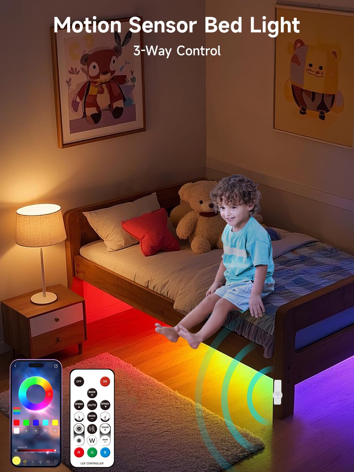 KANTUTOE LED strip with app control for easy color and scene setup.