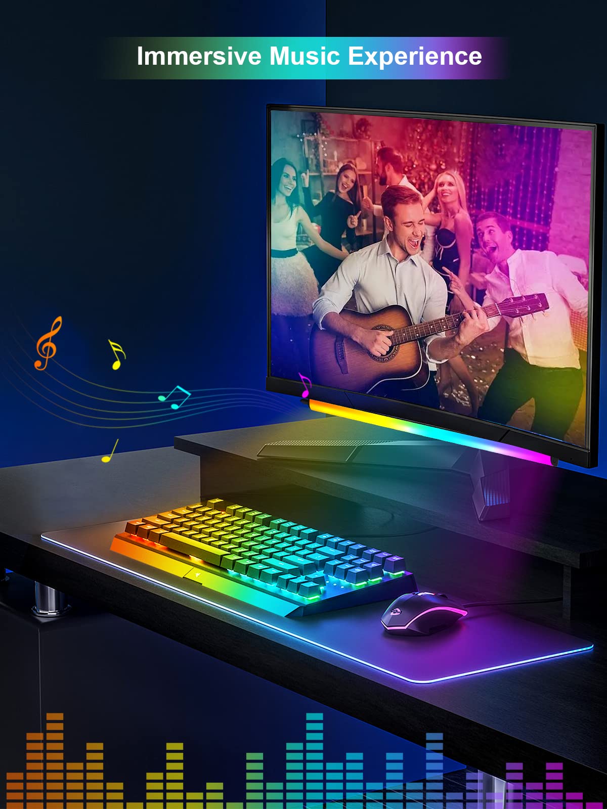 KANTUTOE RGB dynamic colors provide personalized lighting for mood and focus.
