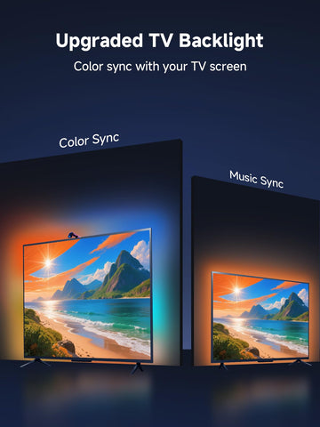 KANTUTOE TV backlight edge coverage ensures balanced lighting on larger screens.