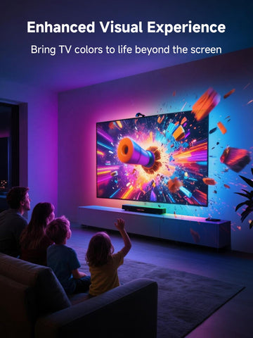 KANTUTOE TV LED backlight app control lets you adjust brightness and color easily.